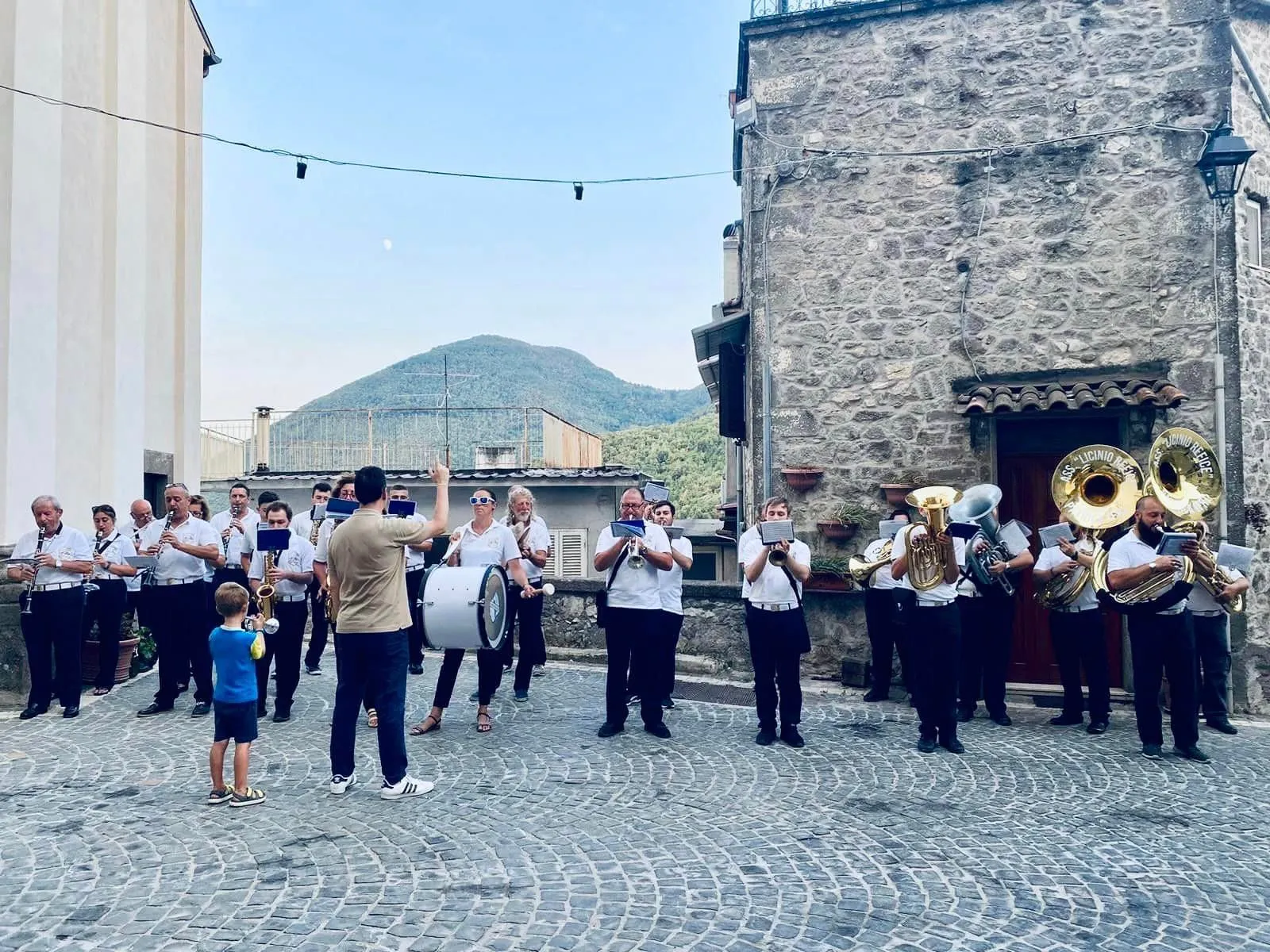 Band playing at a local festival