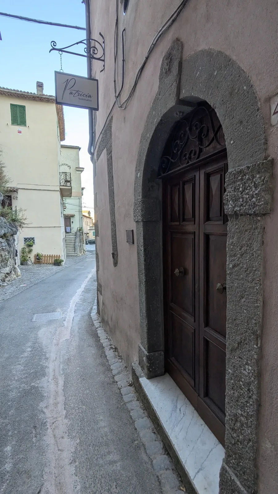 Vintage door of one of the B&Bs