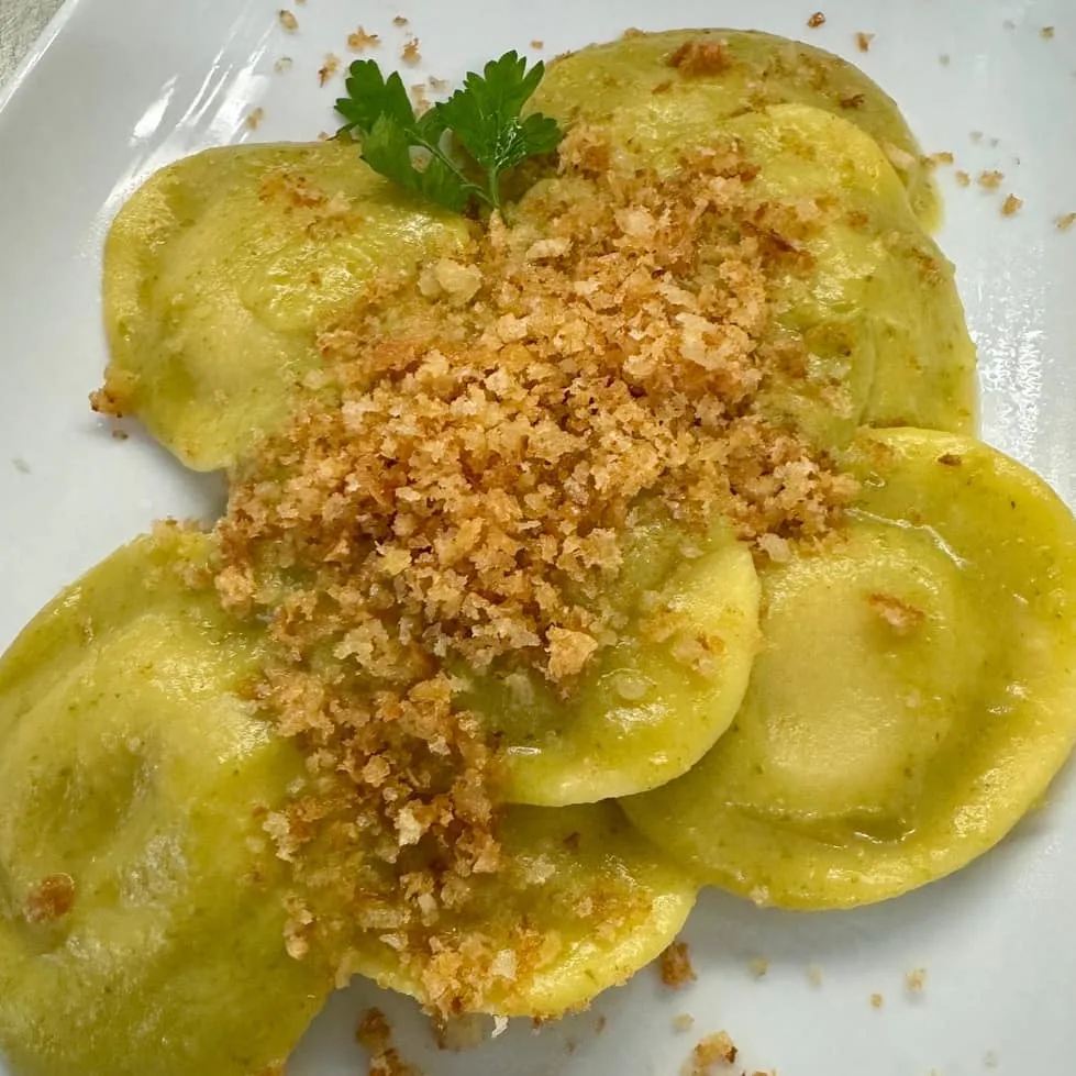 A plate with ravioli